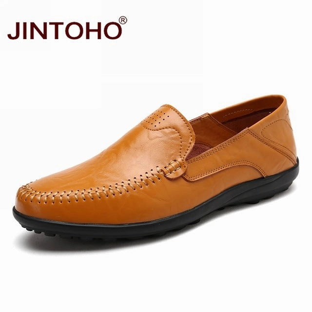 Oxford Vintage Shoes JINTOHO Men Casual Leather Shoes Brand Men Boat Shoes Fashion Men Genuine Leather Shoes Slip On Men Loafers Male Leather Shoes