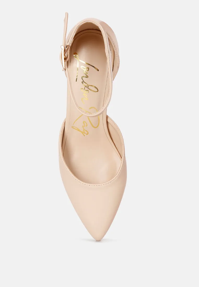 myla faux leather metallic sling heeled sandals Designer Sandals Sale