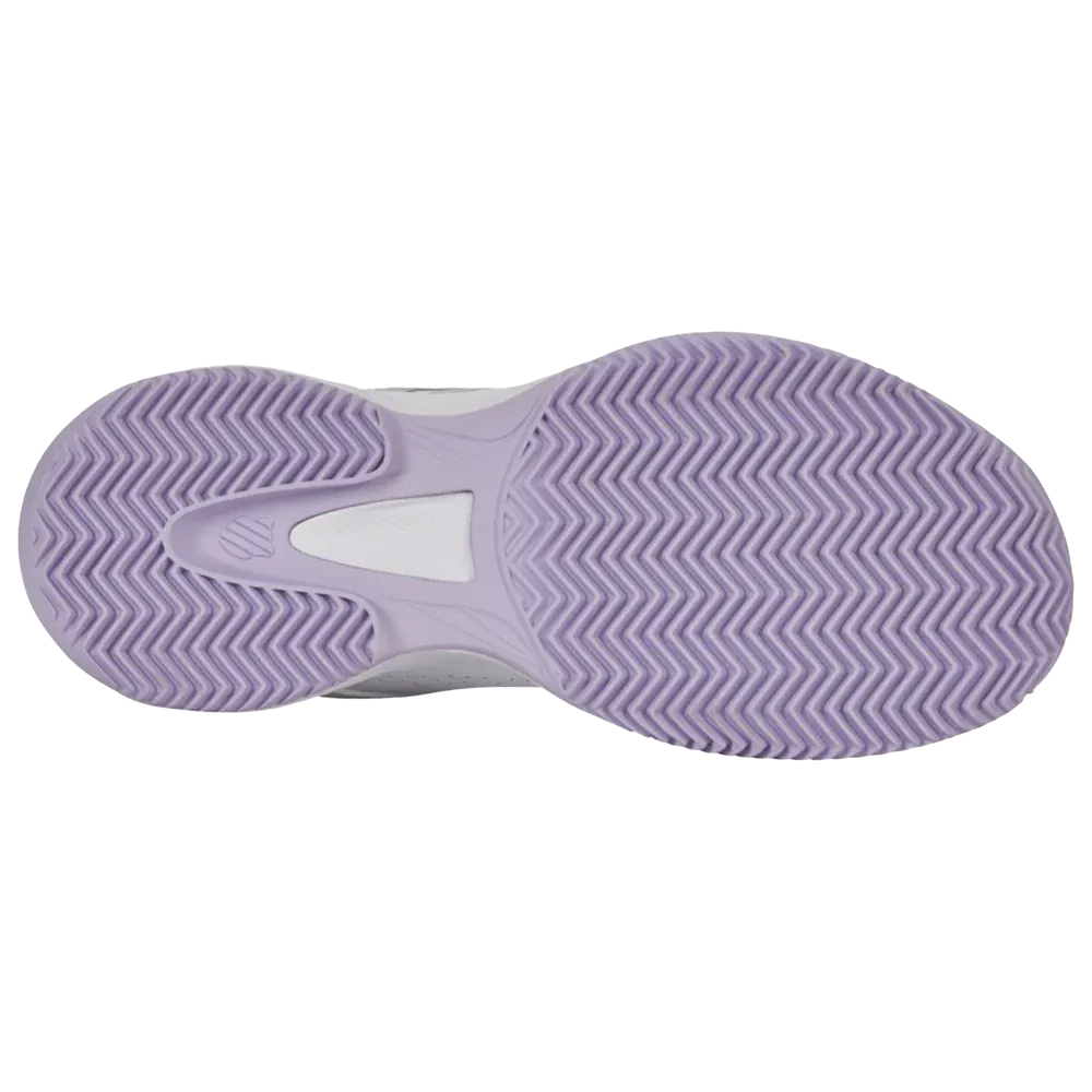 K-Swiss Court Express 2 Clay Ladies Tennis Shoe (White/Lilac) Soccer Tennis Shoes
