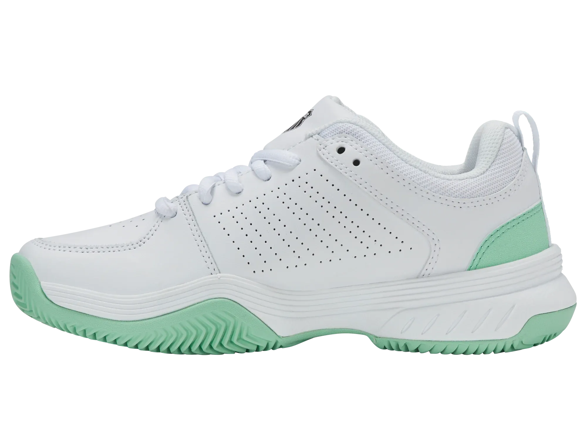 Tennis Shoes On Amazon K-Swiss Court Express 2 Clay Ladies Tennis Shoe (White/Neon Mint/Black)