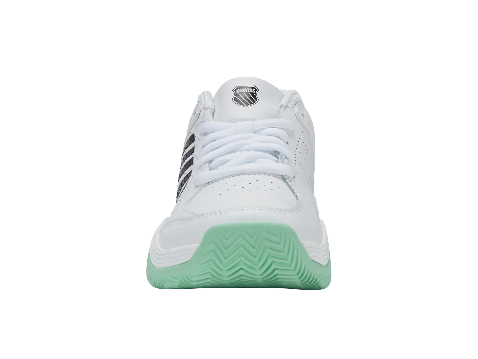 K-Swiss Court Express 2 Clay Ladies Tennis Shoe (White/Neon Mint/Black) Stan Smith Shoes Tennis