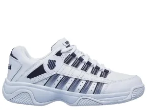 Avaflash Low Tennis Shoes K-Swiss Court Prestir Omni Mens Tennis Shoe (White/Navy)