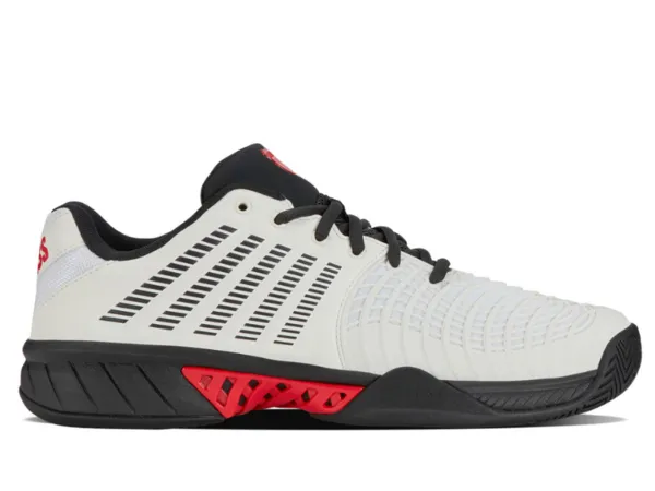 K-Swiss Express Light 3 HB Mens Tennis Shoe (White/Limo/Red) Dolphins Tennis Shoes