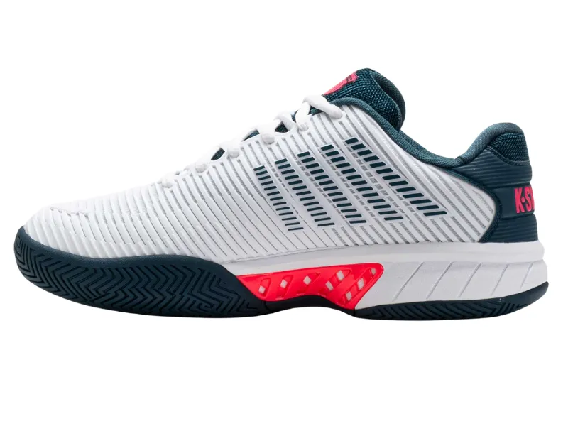 K-Swiss Hypercourt Express 2 Clay Kids Tennis Shoes (White/Stargazer/Neon) Cool Looking Tennis Shoes