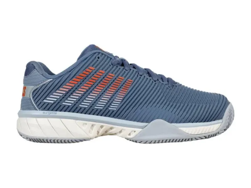 K-Swiss Hypercourt Express 2 Clay Mens Tennis Shoe (Blue/Orange) Slip-on Tennis Shoes