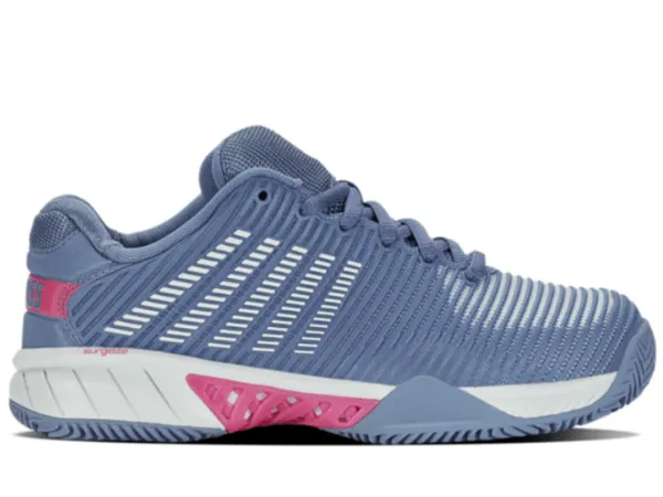 Tennis Shoes For Playing Tennis K-Swiss Hypercourt Express 2 HB Ladies Tennis Shoe (Blue Blush/Pink)