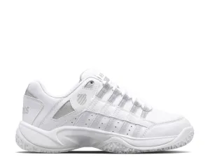 K-Swiss TFW Court Prestir Omni Ladies Tennis Shoe (White/Silver) Best Tennis Shoes With Arch Support