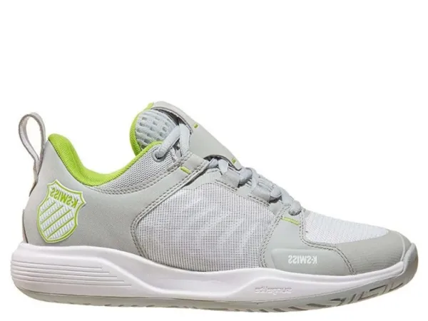 Vapor Pro Tennis Shoes K-Swiss Ultrashot Team Ladies Tennis Shoe (Grey Violet/White/Lime Green)