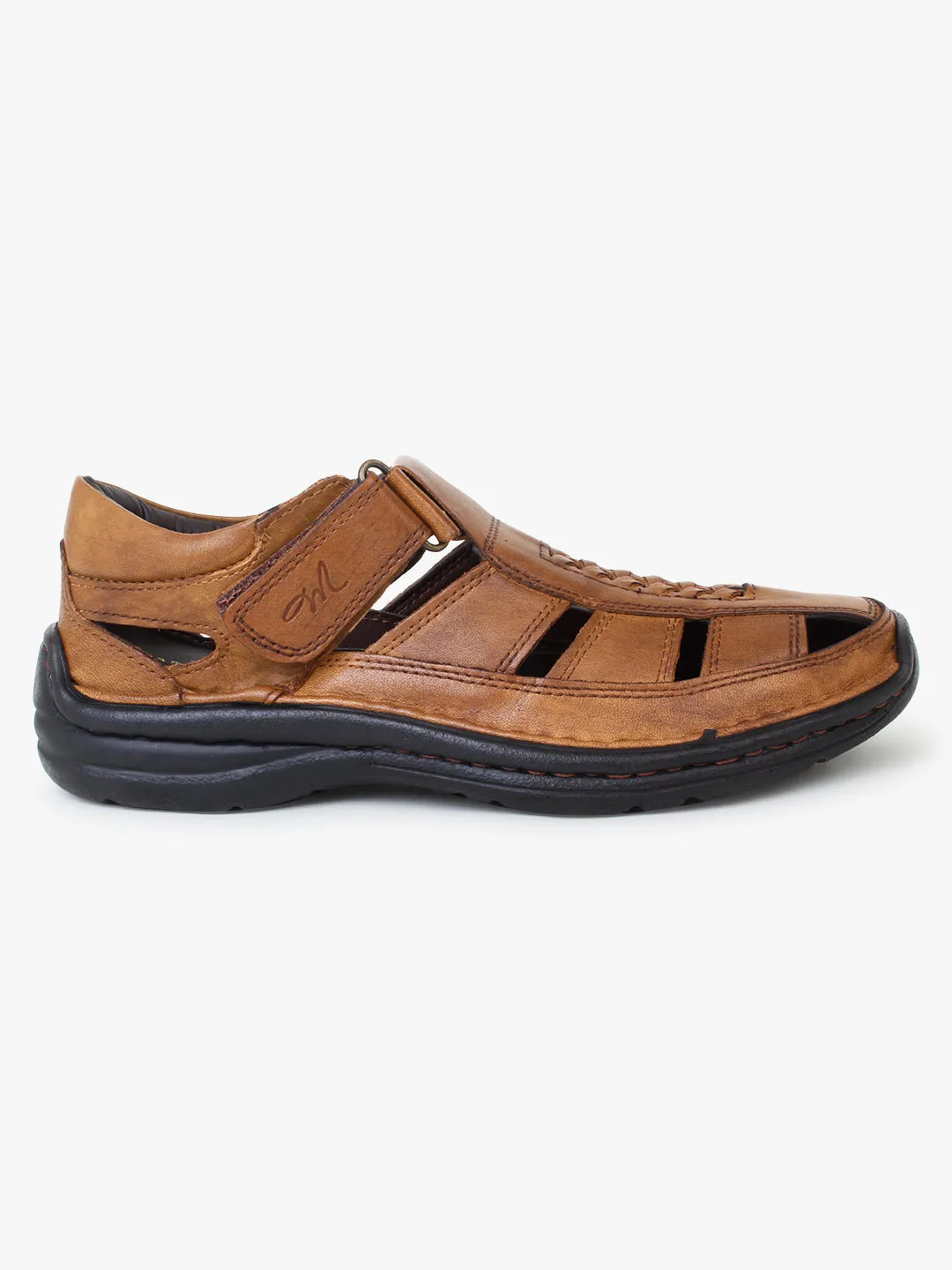 Kieran Leather Roman Sandals Slide On Sandals Leather