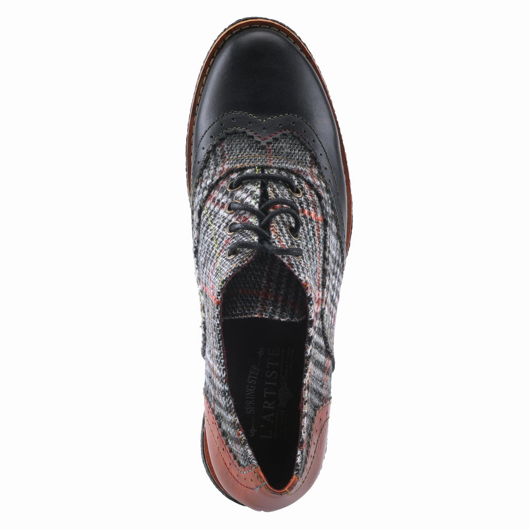 L`Artiste  by Spring Step Women's Muggiasti Oxford - Black Multi Oxfords Comfortable