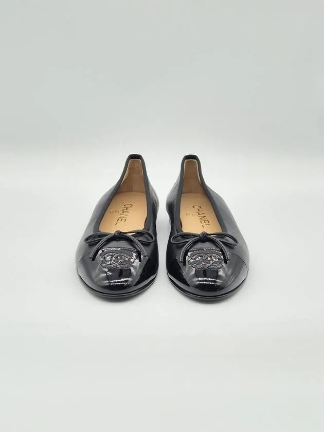 Cute Flat Shoes Lambskin Ballerina Flats Black Chanel