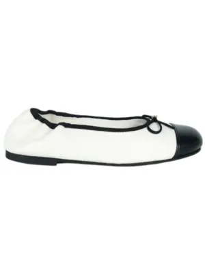 Lambskin Flats White Chanel Top Running Shoe For Flat Feet