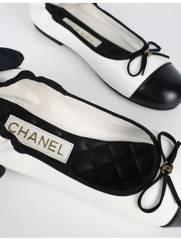 Lambskin Flats White Chanel Flat Shoe Rack