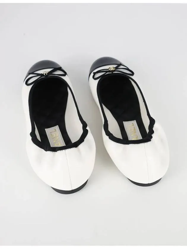Rainbow Flat Shoes Lambskin Flats White Chanel
