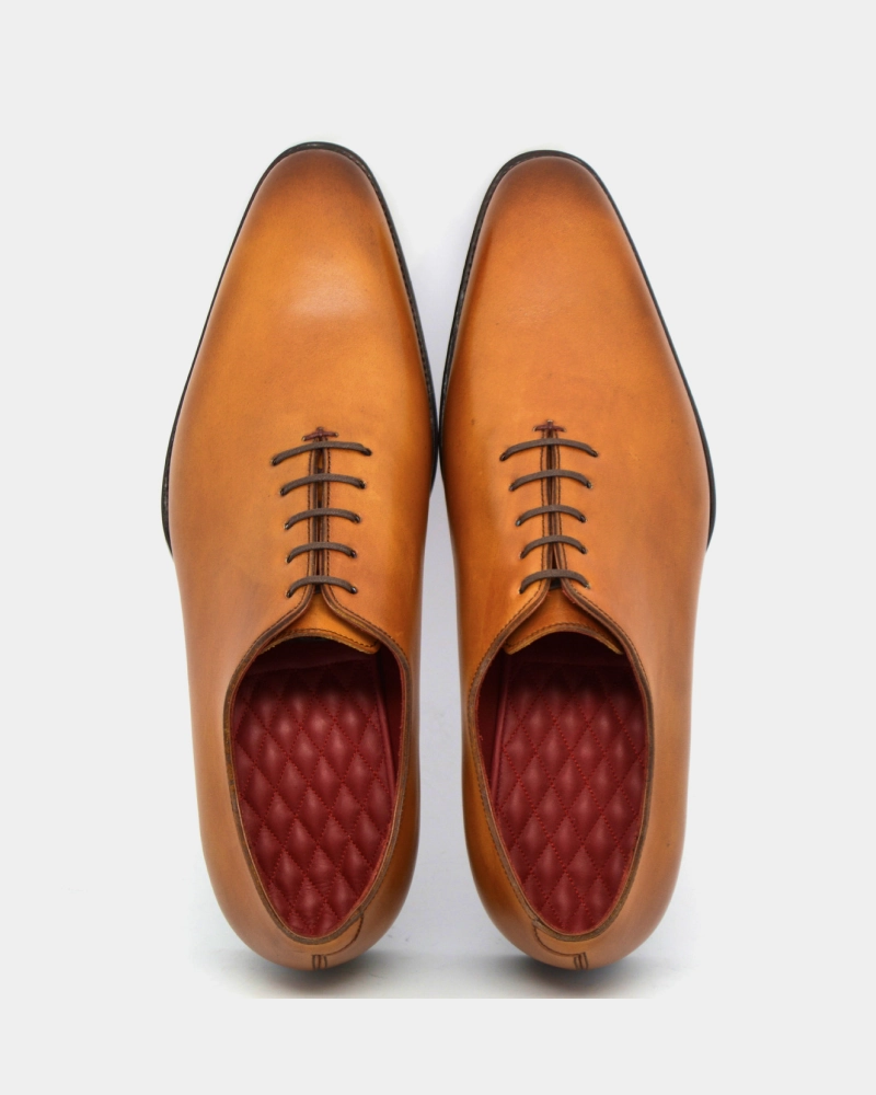 Leather Oxford Boots Mustard Patina Wholecut Oxford