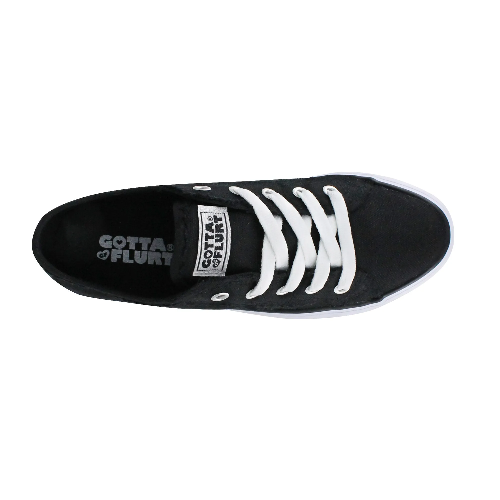 High Top Sneakers Gotta Flurt Girl's Classic II Black Canvas Low-Top Sneaker