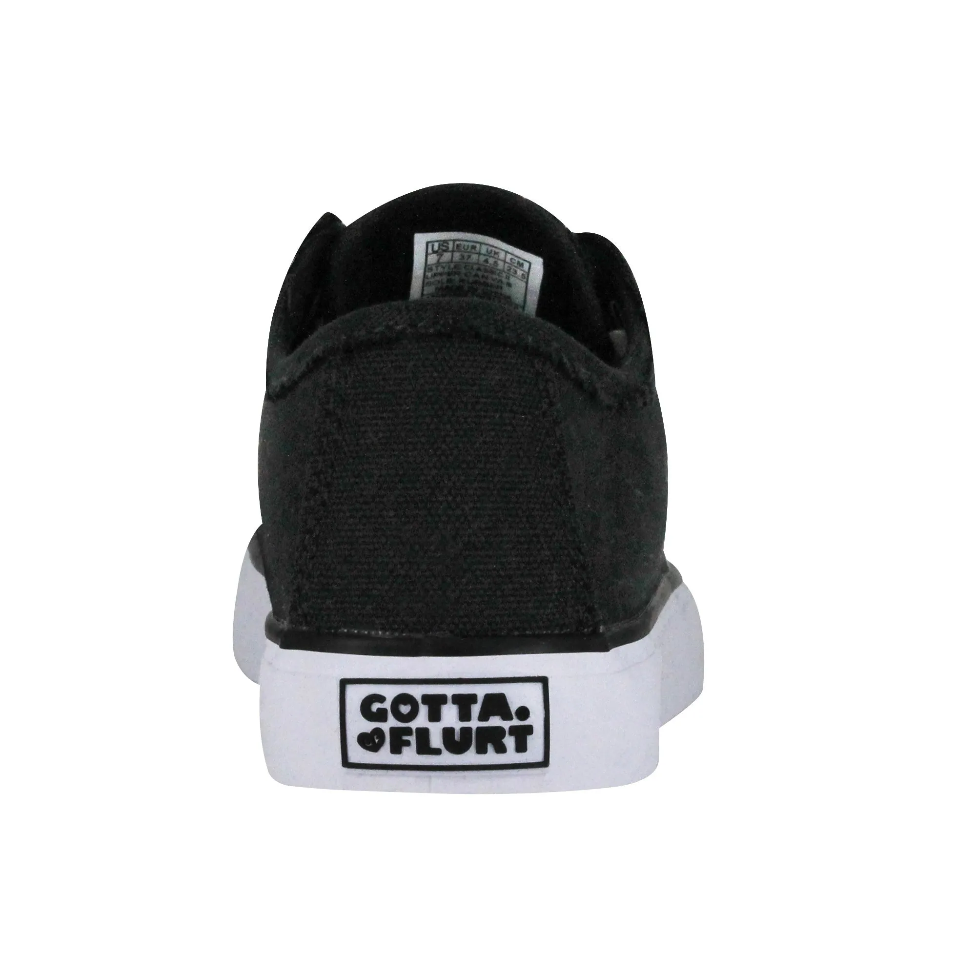 Jordan Shoes Sneakers Gotta Flurt Girl's Classic II Black Canvas Low-Top Sneaker