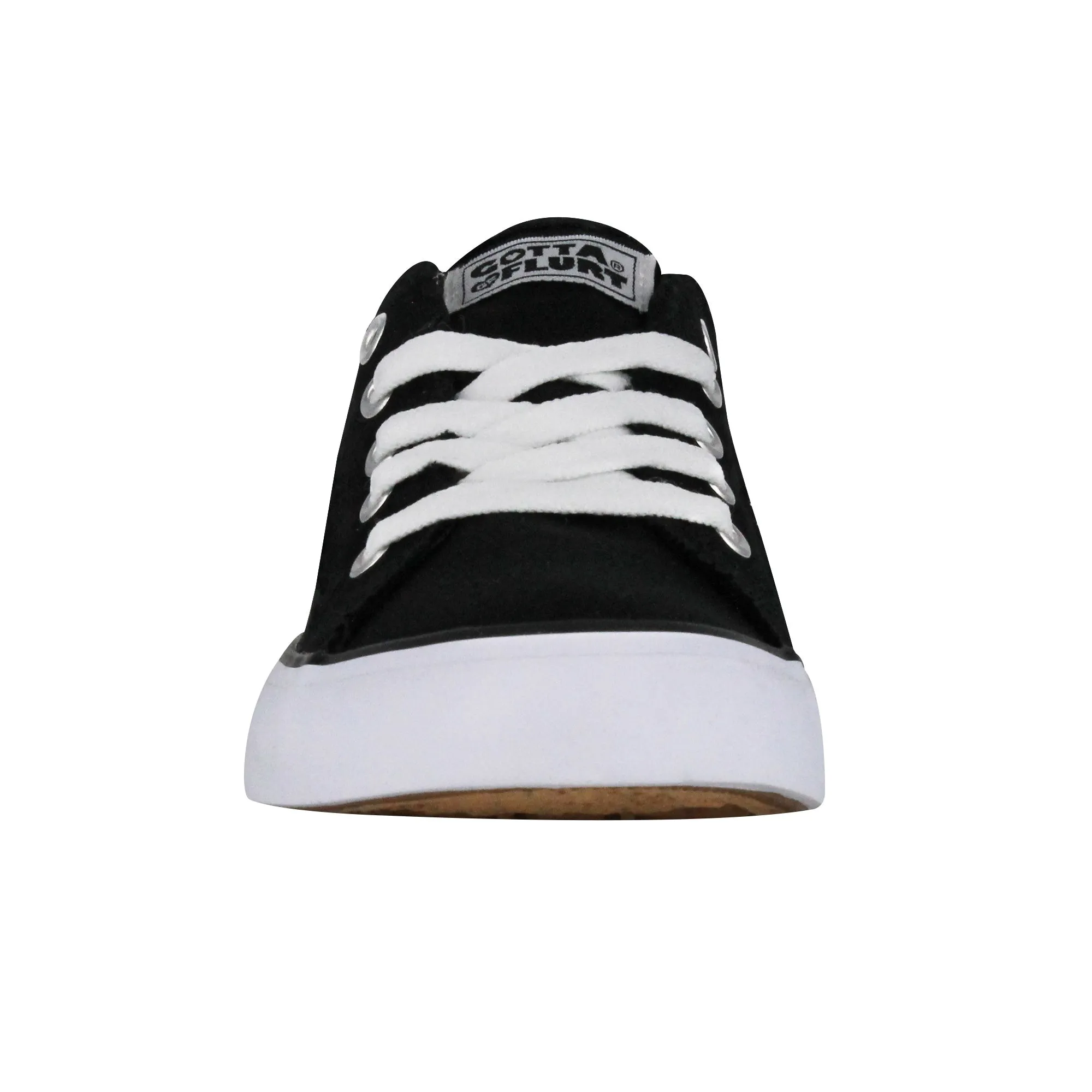 Gotta Flurt Girl's Classic II Black Canvas Low-Top Sneaker Sneakers In Wide Width