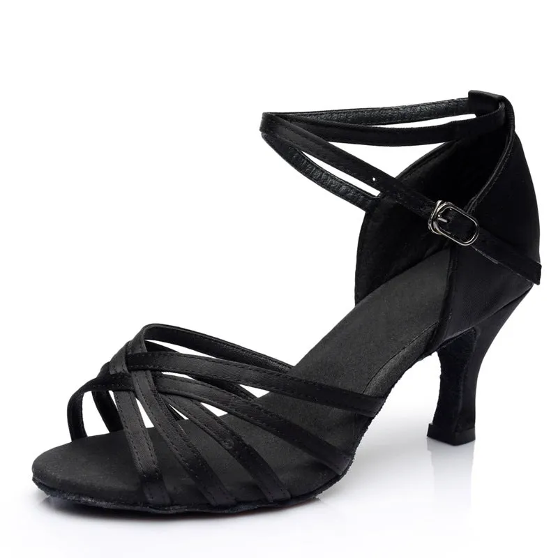 Memory Foam Shoes Latin dance shoes for adult women with medium to high heels Latin dance indoor training shoes