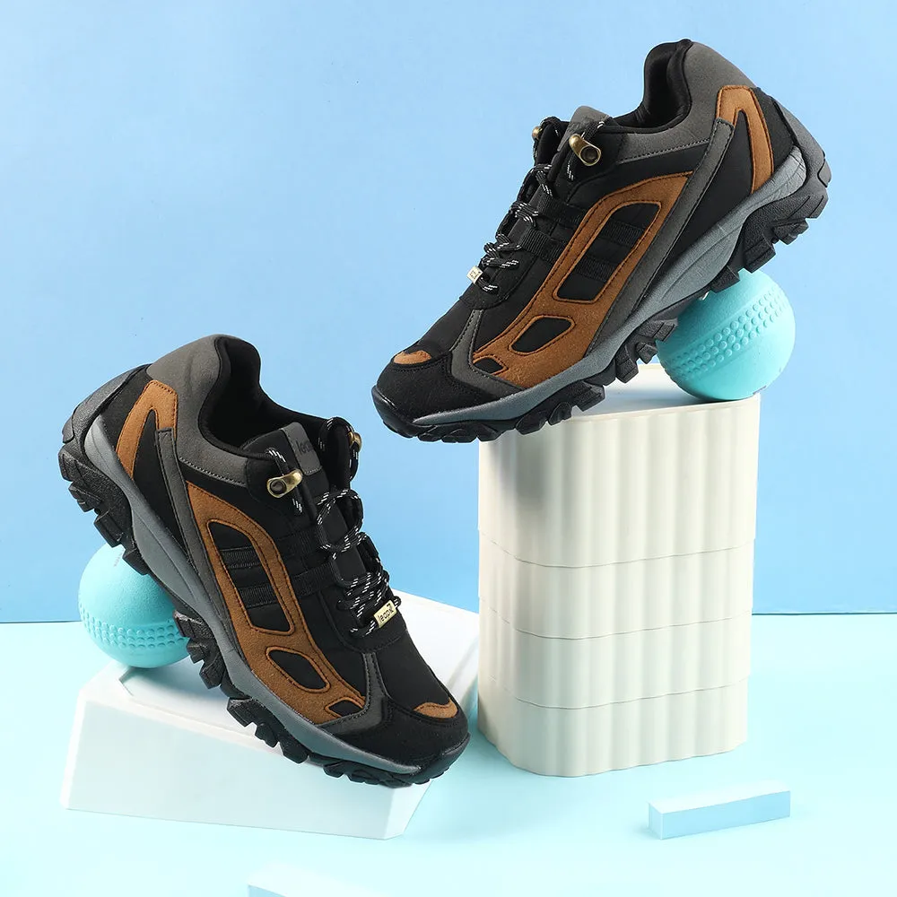 Tennis Shoes Running Leap7x Black Sports Lacing Running Shoes For Men EAST-1 By Liberty