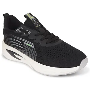 Charm City Run Shoes Leap7x Black Sports Lacing Running Shoes For Men KAPSTER-1 By Liberty