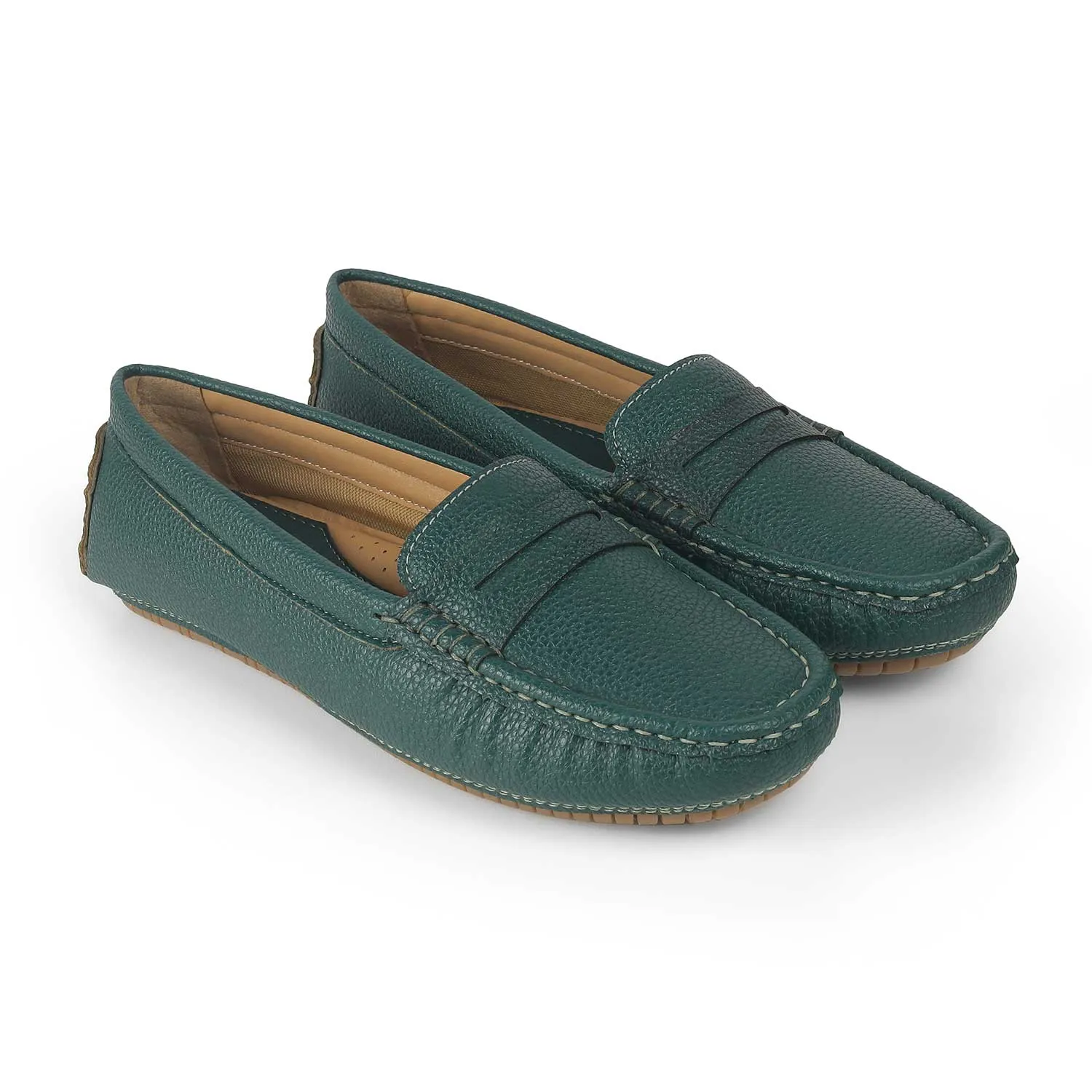 Loafers Online Tresmode St.Tropez Green Women's Casual Loafers