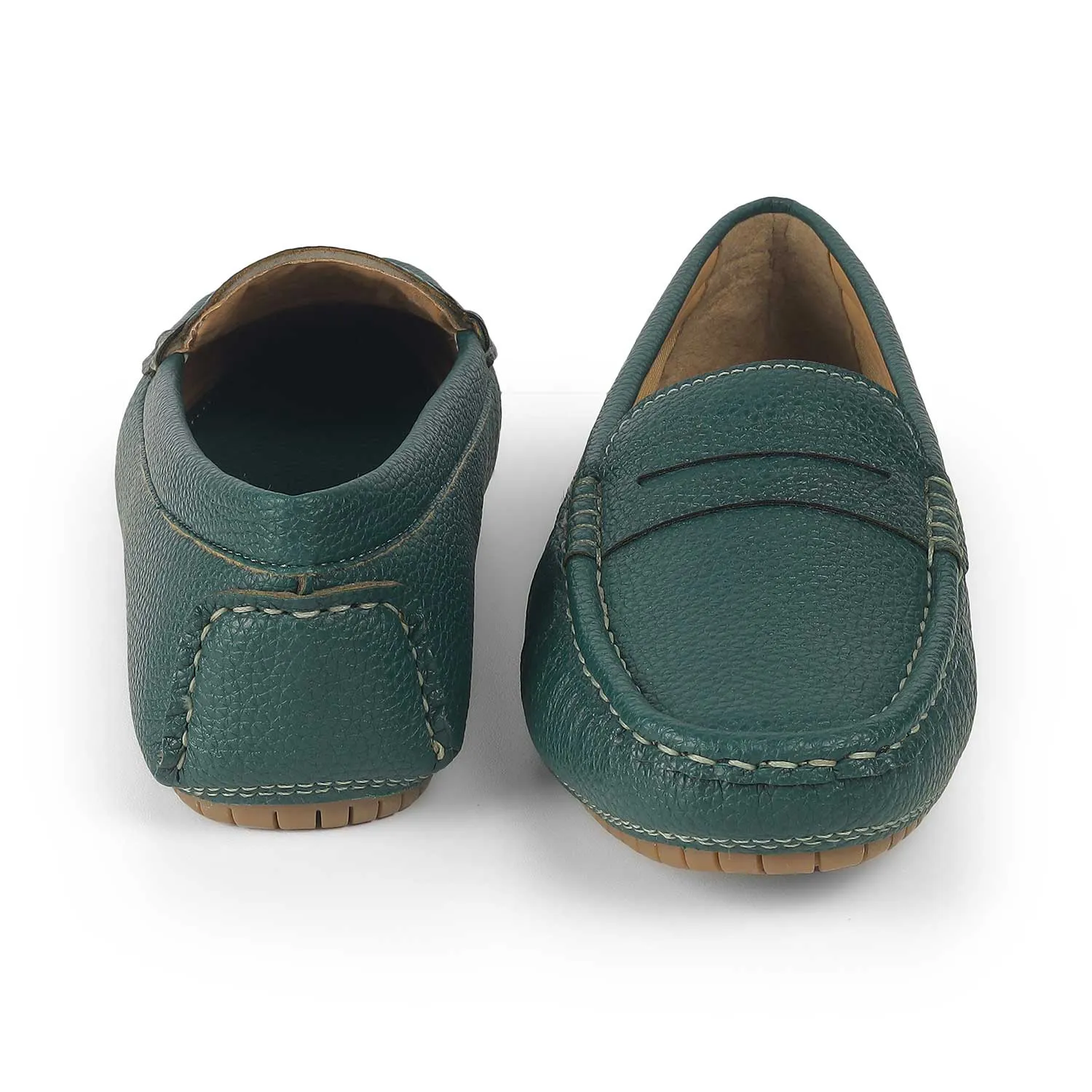 Navy Suede Loafers Tresmode St.Tropez Green Women's Casual Loafers