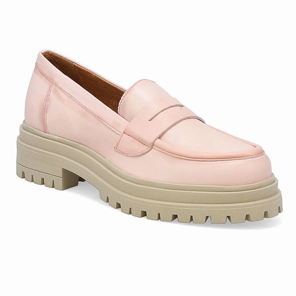 Legend Chunky Platform Loafer Pink Oxford Shirt