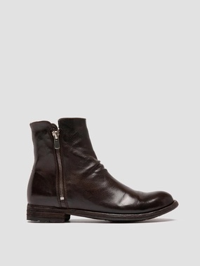 Double Boa Snowboard Boots LEXIKON 097 - Dark Brown Leather Booties