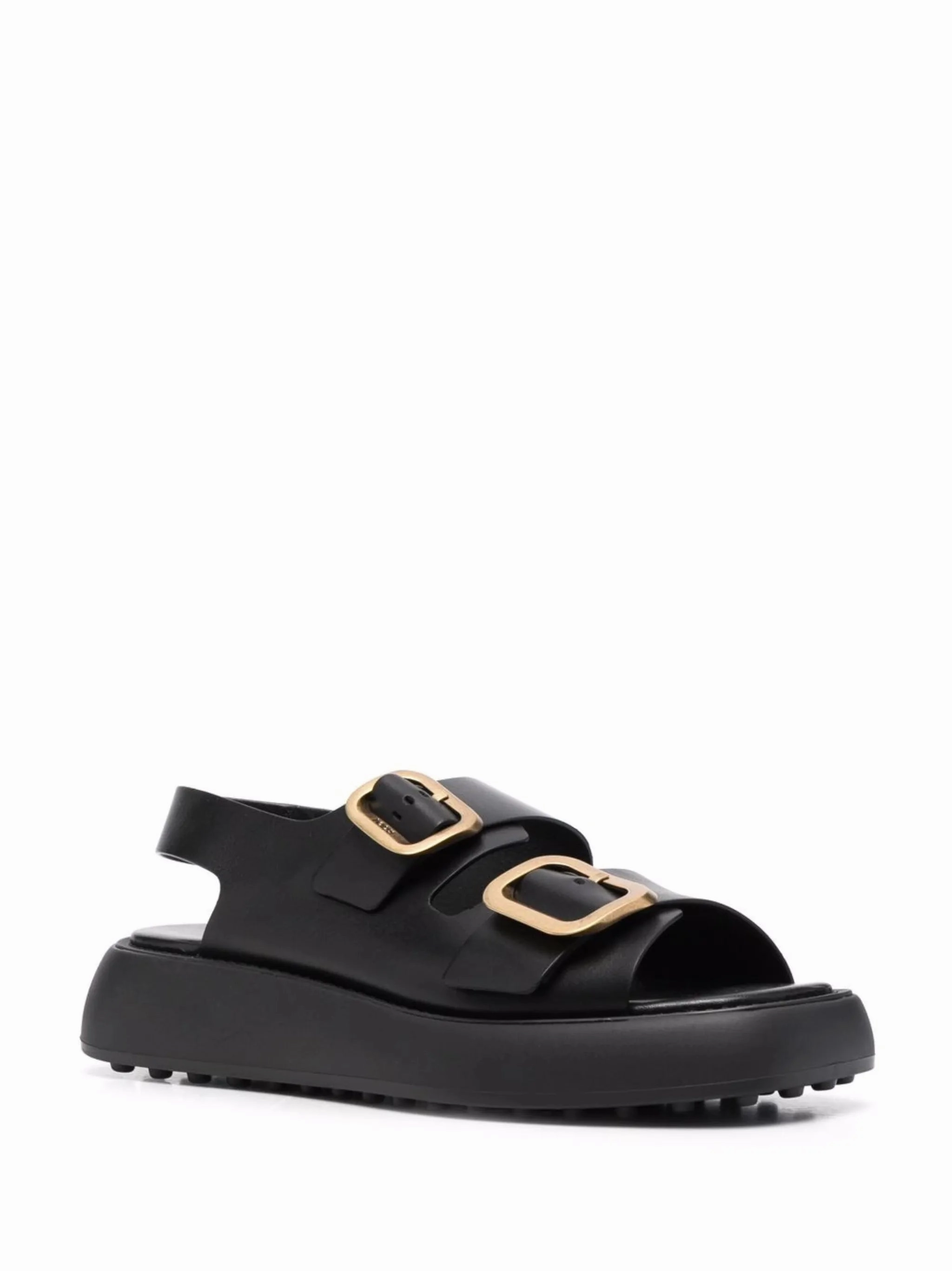 double buckle fastening sandals Sandals Strap