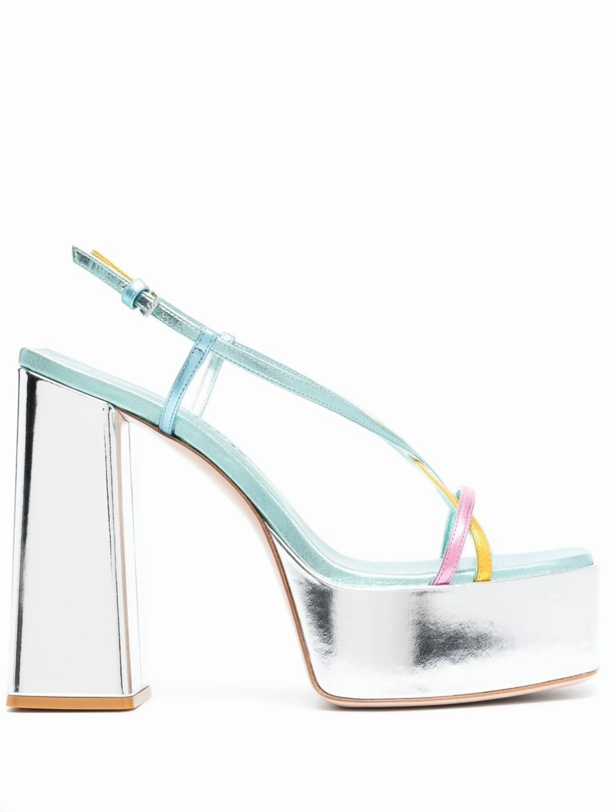 Sandals Resorts Usa 135mm metallic platform sandals