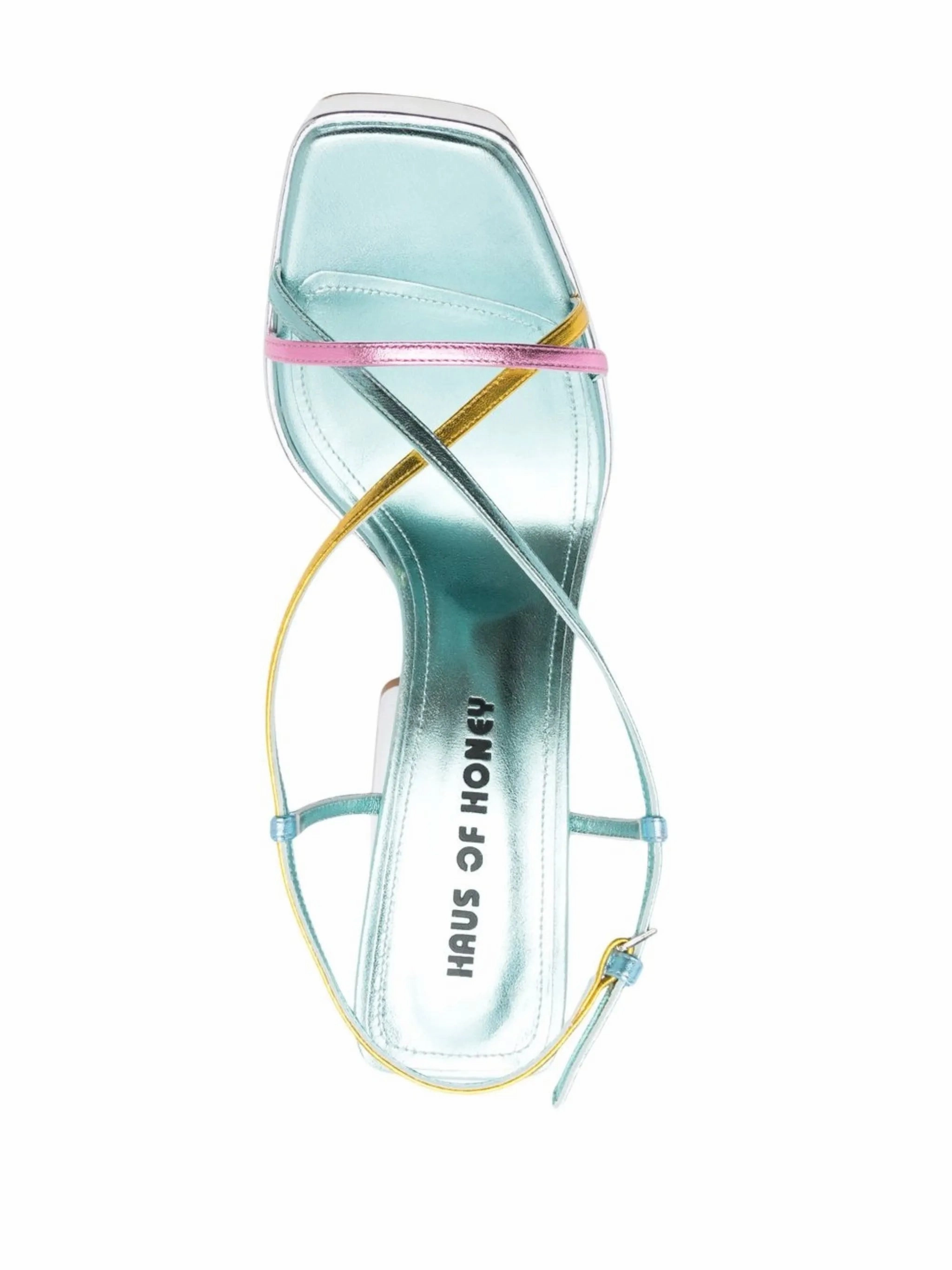 135mm metallic platform sandals Japanese Sandals Wood