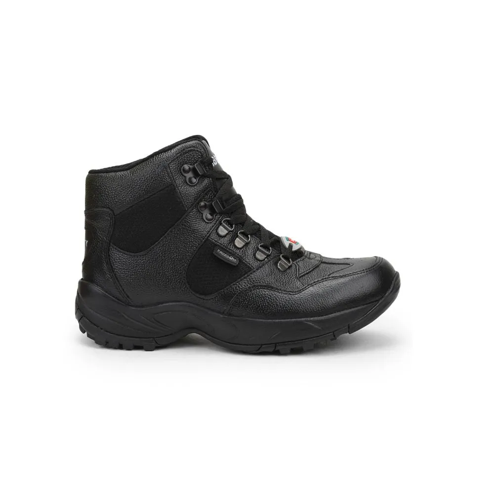 Freedom Casual (Black) Defence Hiking/Trekking Ankle Shoes SHAURYA By Liberty Waterfall Hiking Shoes