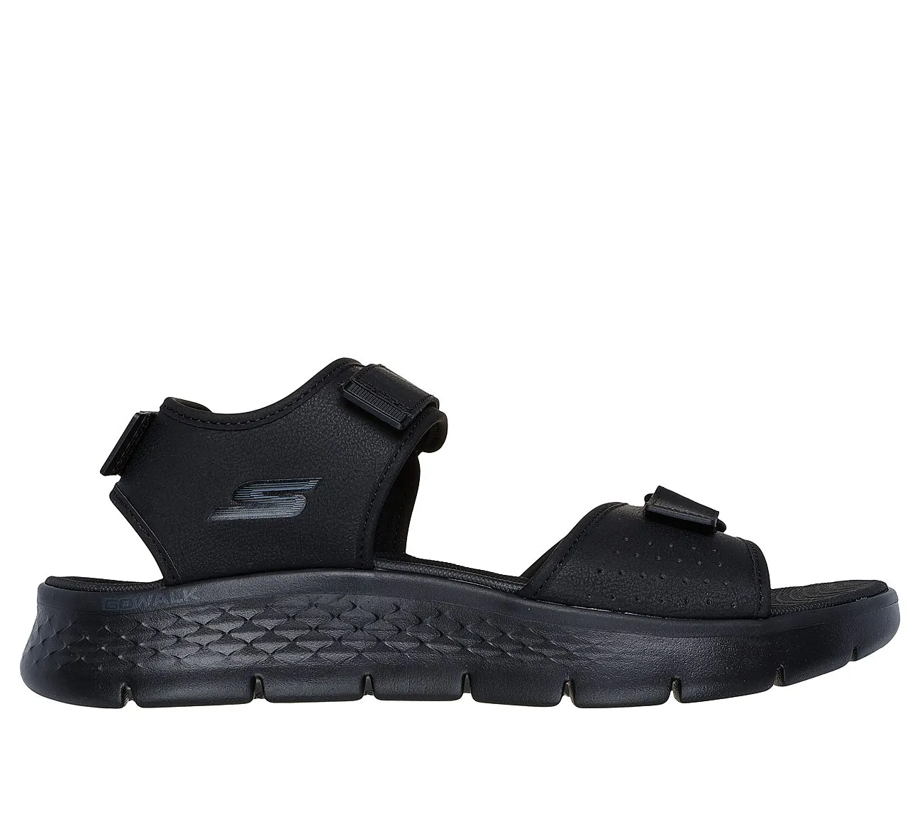 Plain Leather Sandals GO WALK FLEX SANDAL - BLACK BLACK