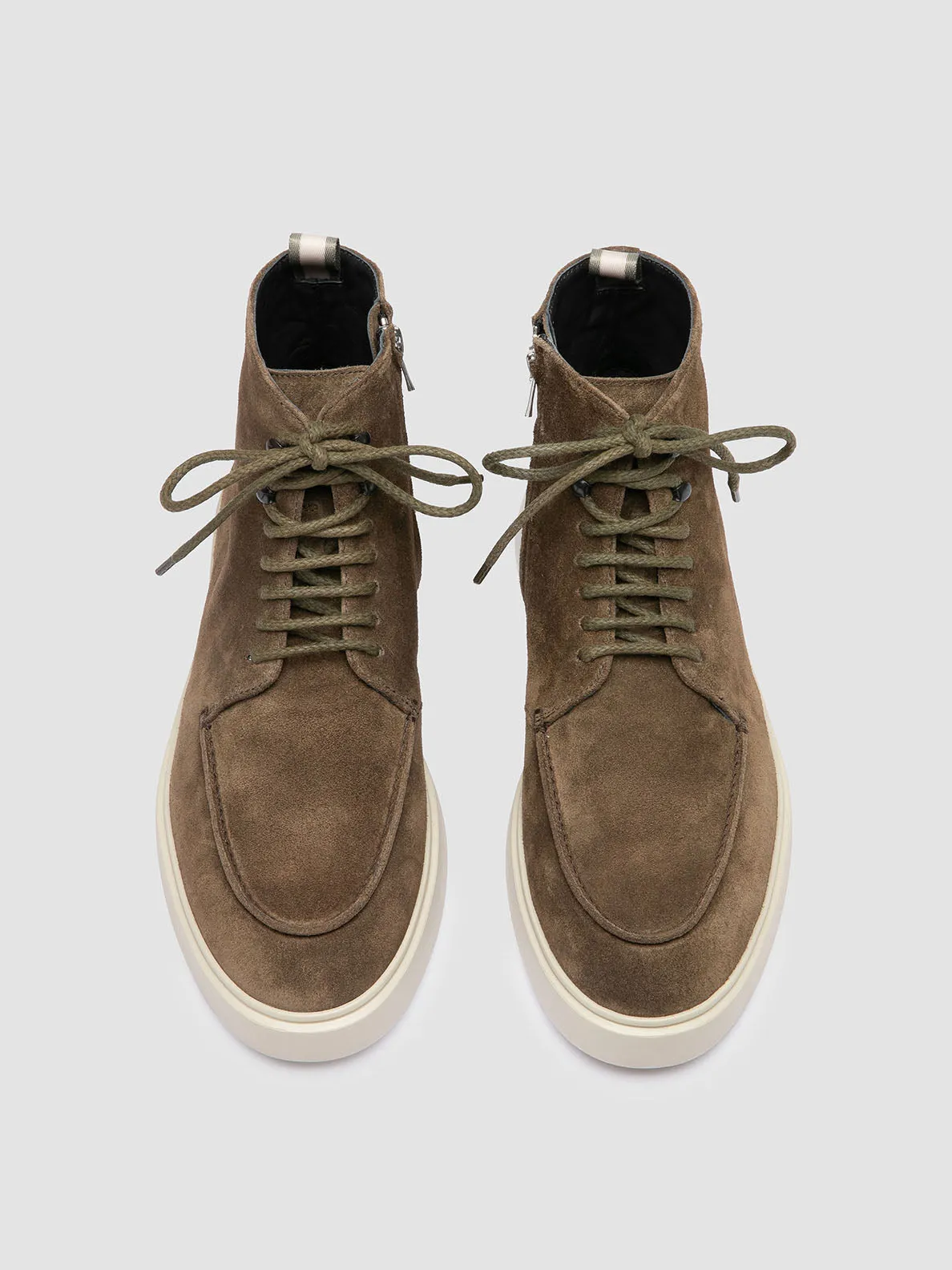 Akira Boots FRAME 004 - Taupe Suede Lace-up Boots