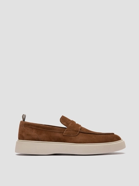 Kurt Geiger Loafers FRAME 001 - Brown Suede Penny Loafers