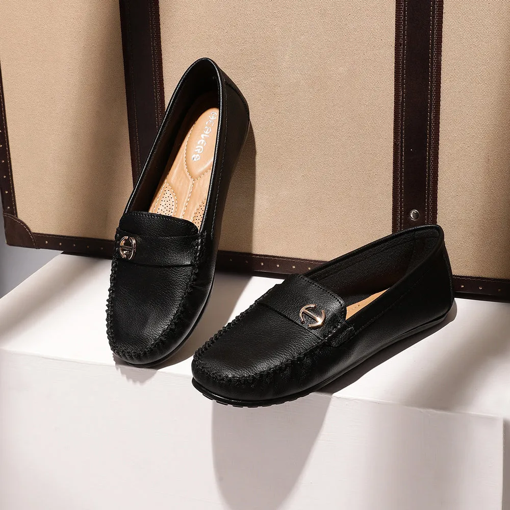 Healers Casual Black Loafers For Women GI-SD-301 By Liberty Penny In Loafers