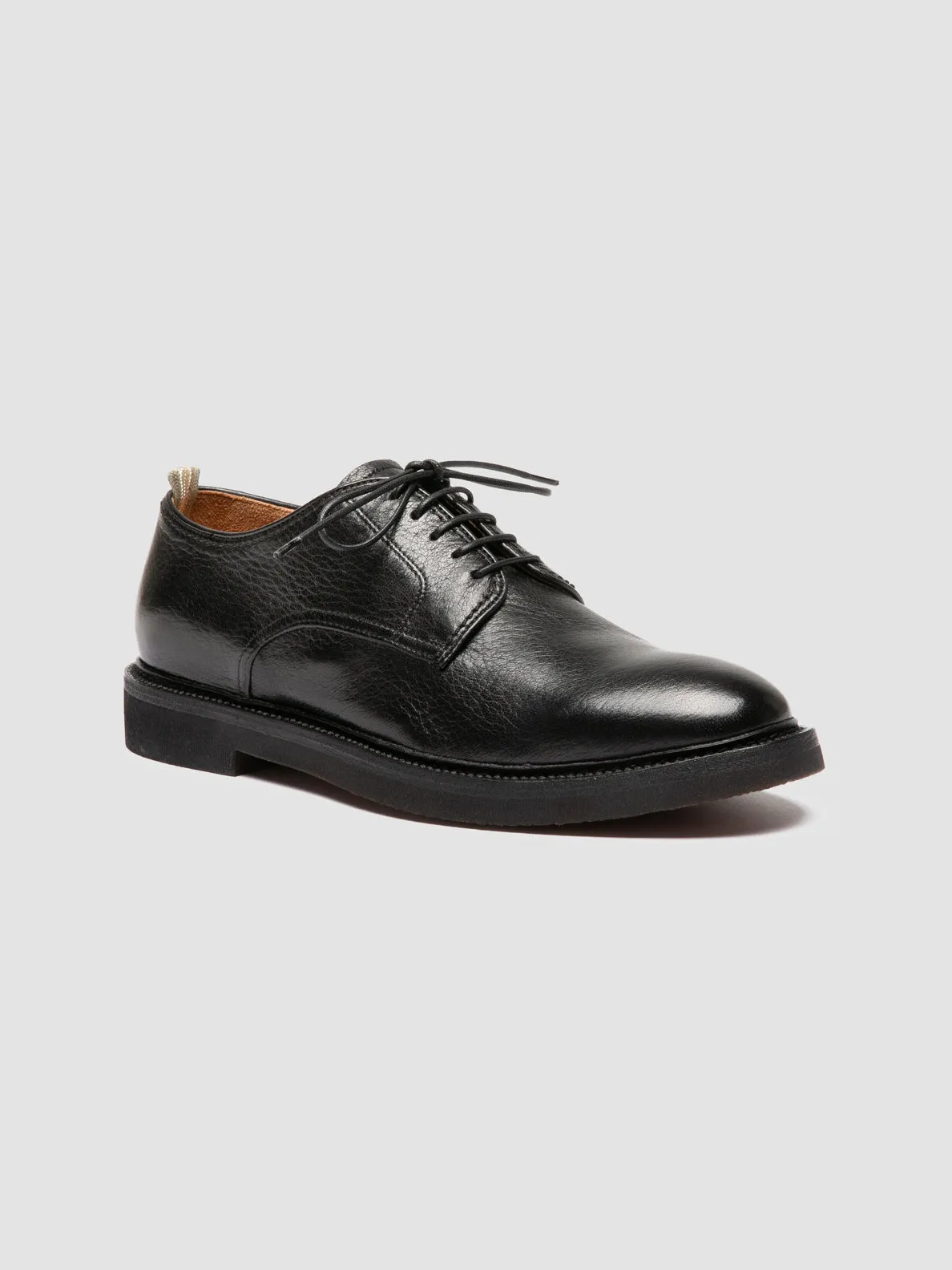 Casual Oxfords Shoes HOPKINS FLEXI 208 - Black Leather Oxford Shoes