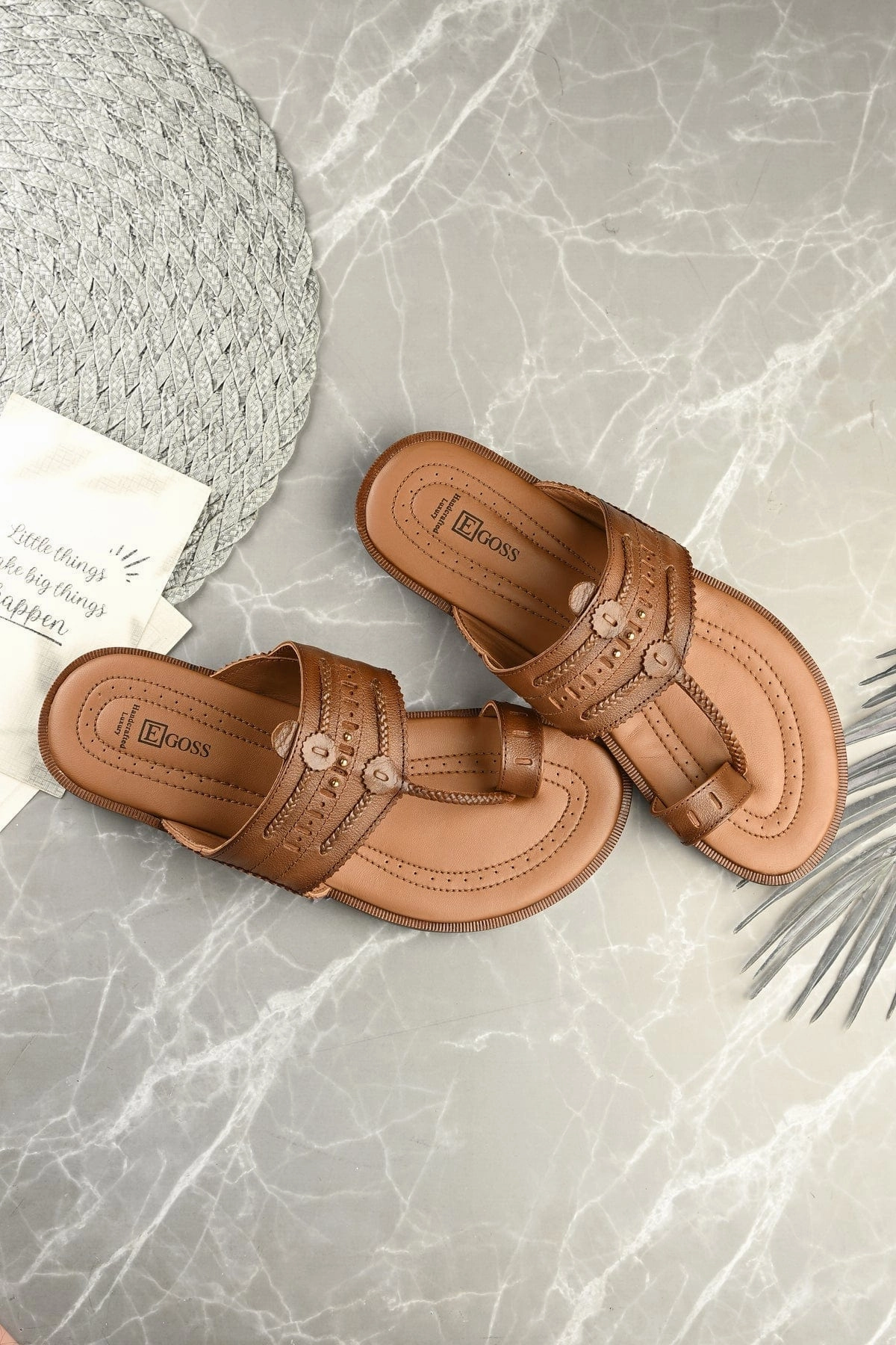 Slippers Flamingo Lorden Leather Kohlapuris