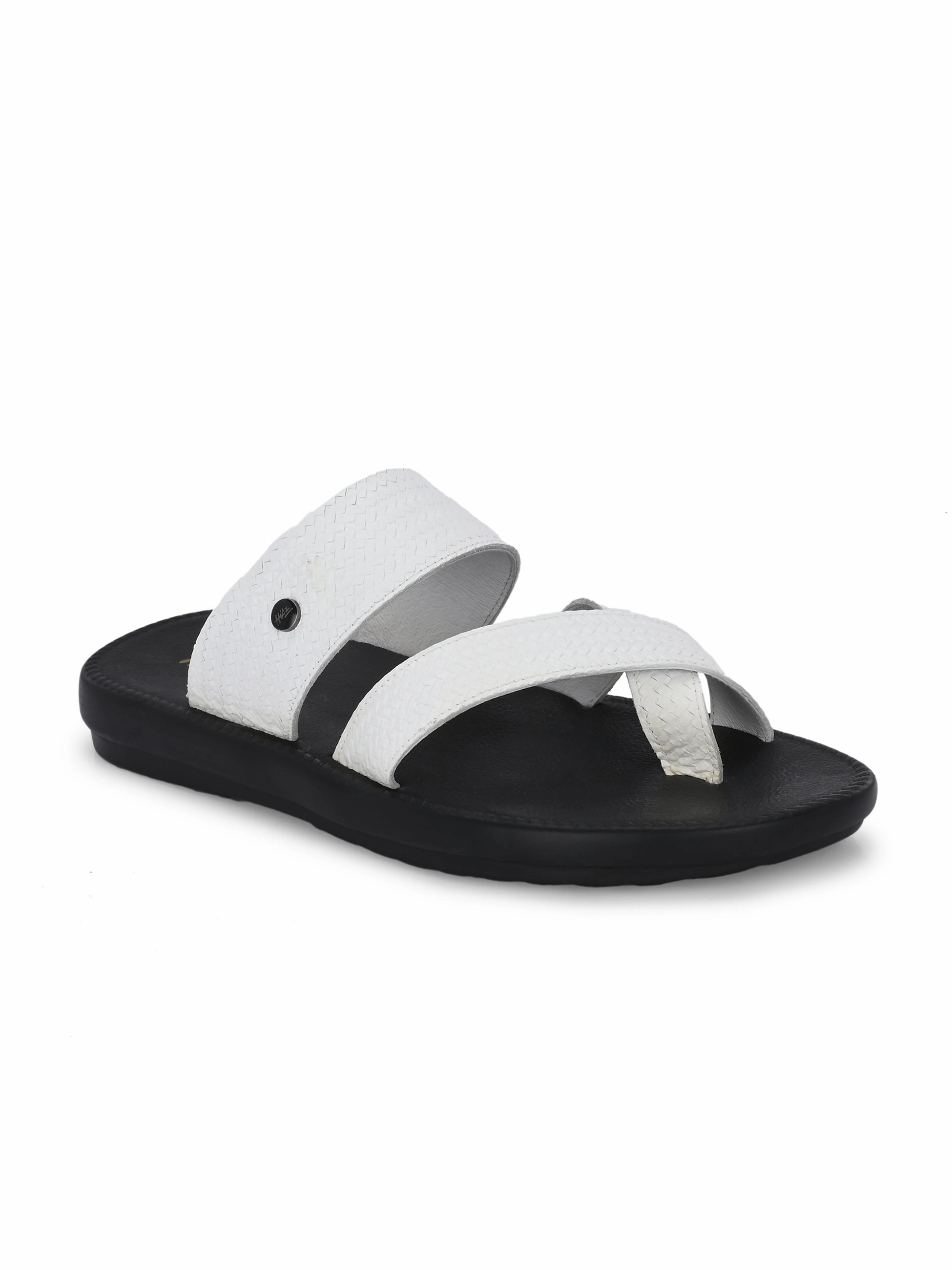 Lustral White Leather Slippers Berk Slides
