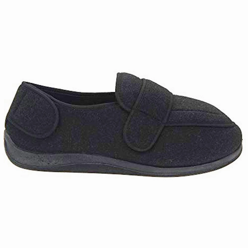 Foamtreads Physician Extra Wide Slipper Black (Men's) Fairy Slippers Foal