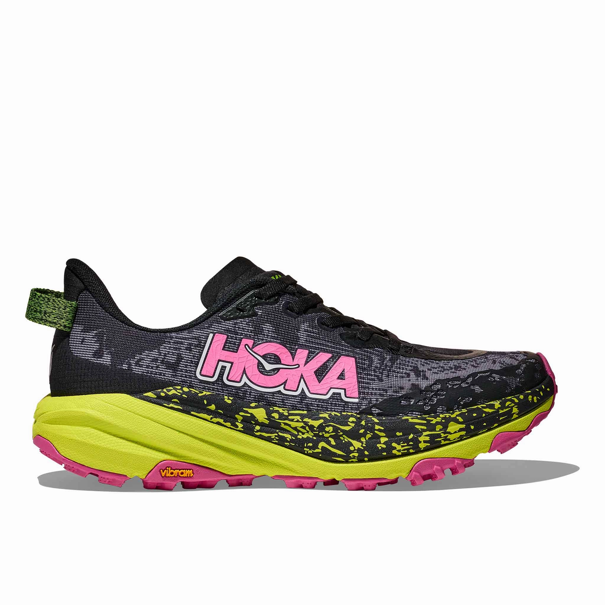 HOKA | Women's Speedgoat 6 Running Shoes - Black/Neon Hoka Citrus Shoes Near Me In Stock