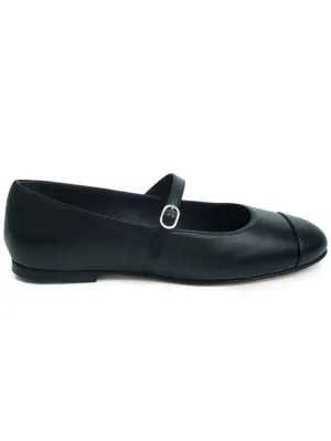 Shoes Flat Lay Mary Jane Lambskin Ballerina Flat Black Chanel