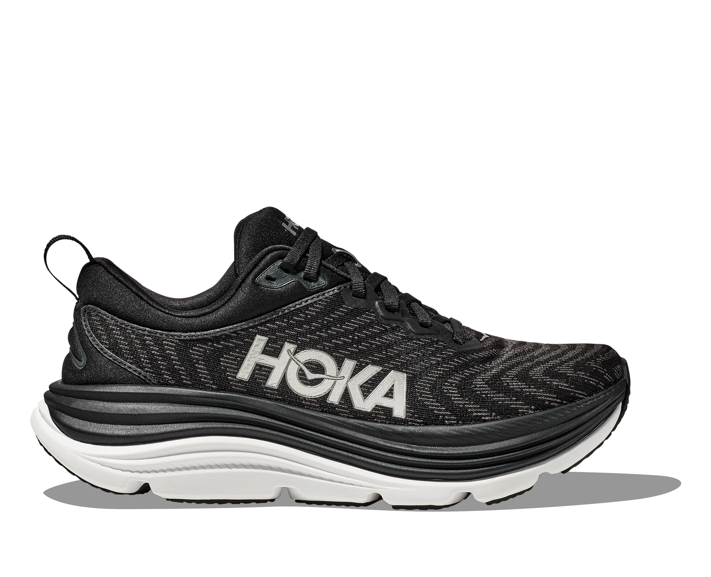 Men's Hoka Gaviota 5 (Black/White) Trail Running Shoes
