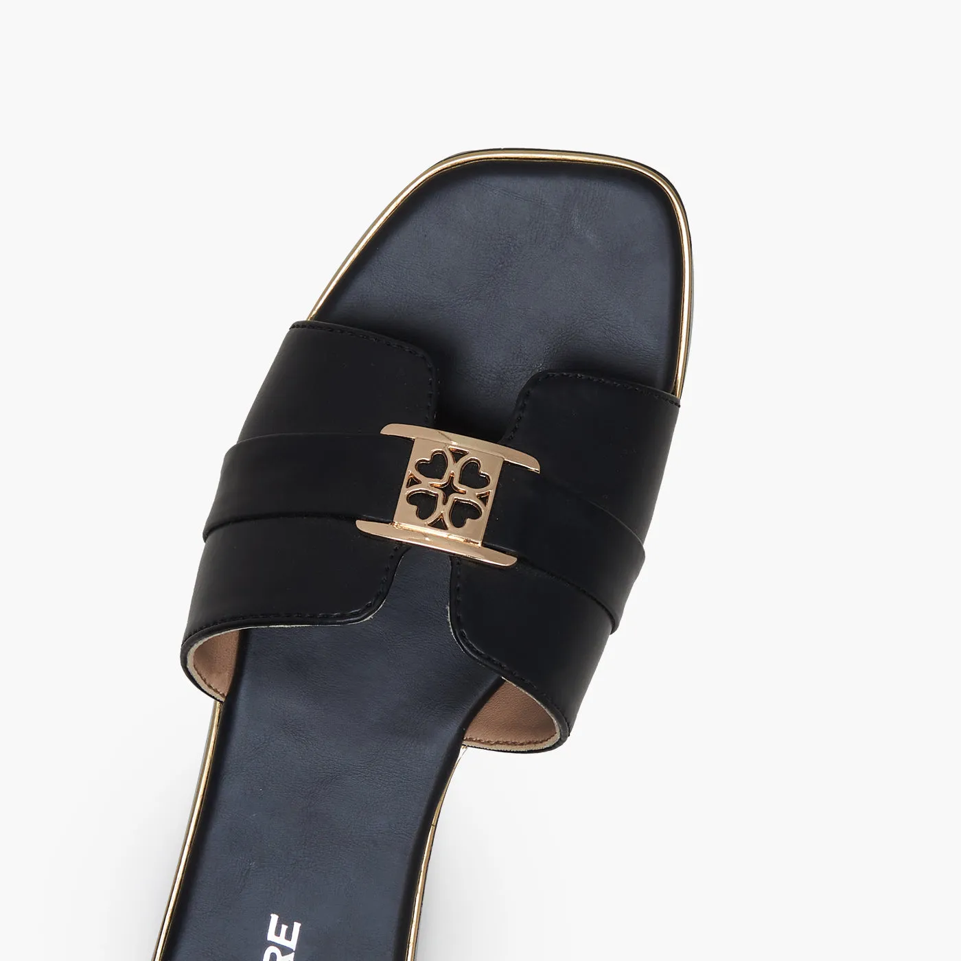 Sparkly Flat Dress Shoes Women's Decorative Buckle Flats