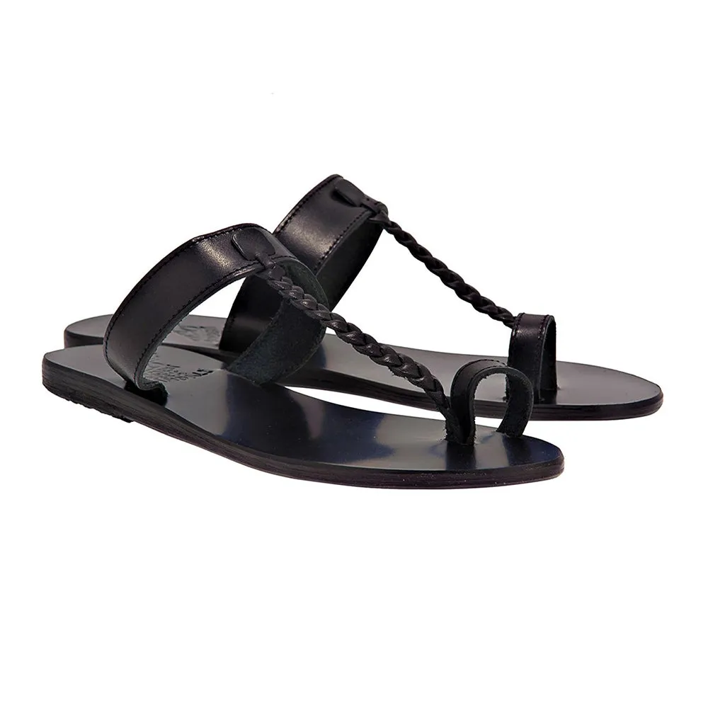 Melpomeni Black Sandals Church Redlands