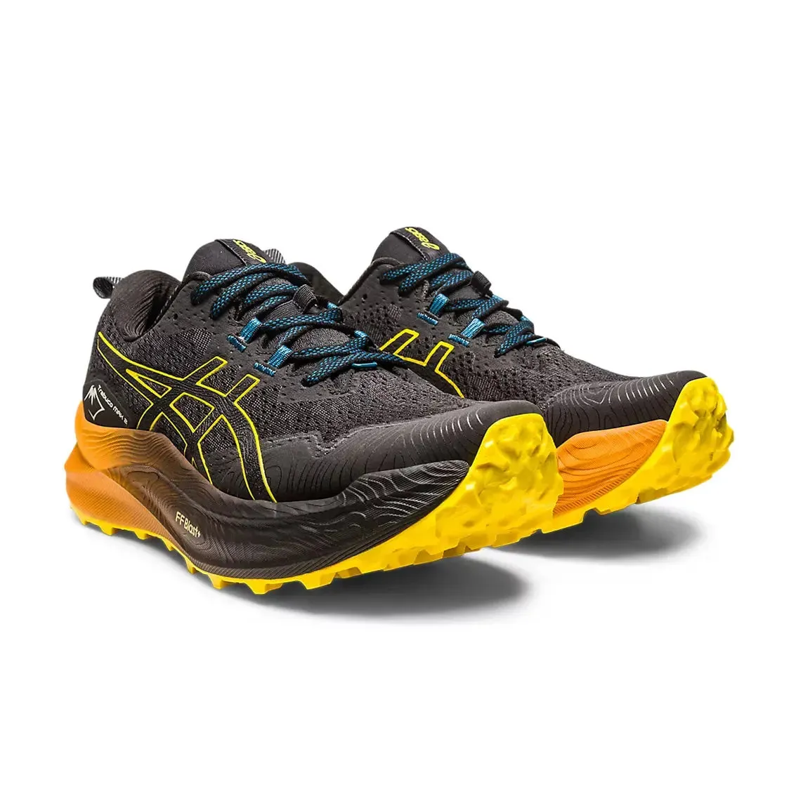 Mens ASICS Trabuco Max 2 - Black / Golden Yellow An Se Young Asics Shoes