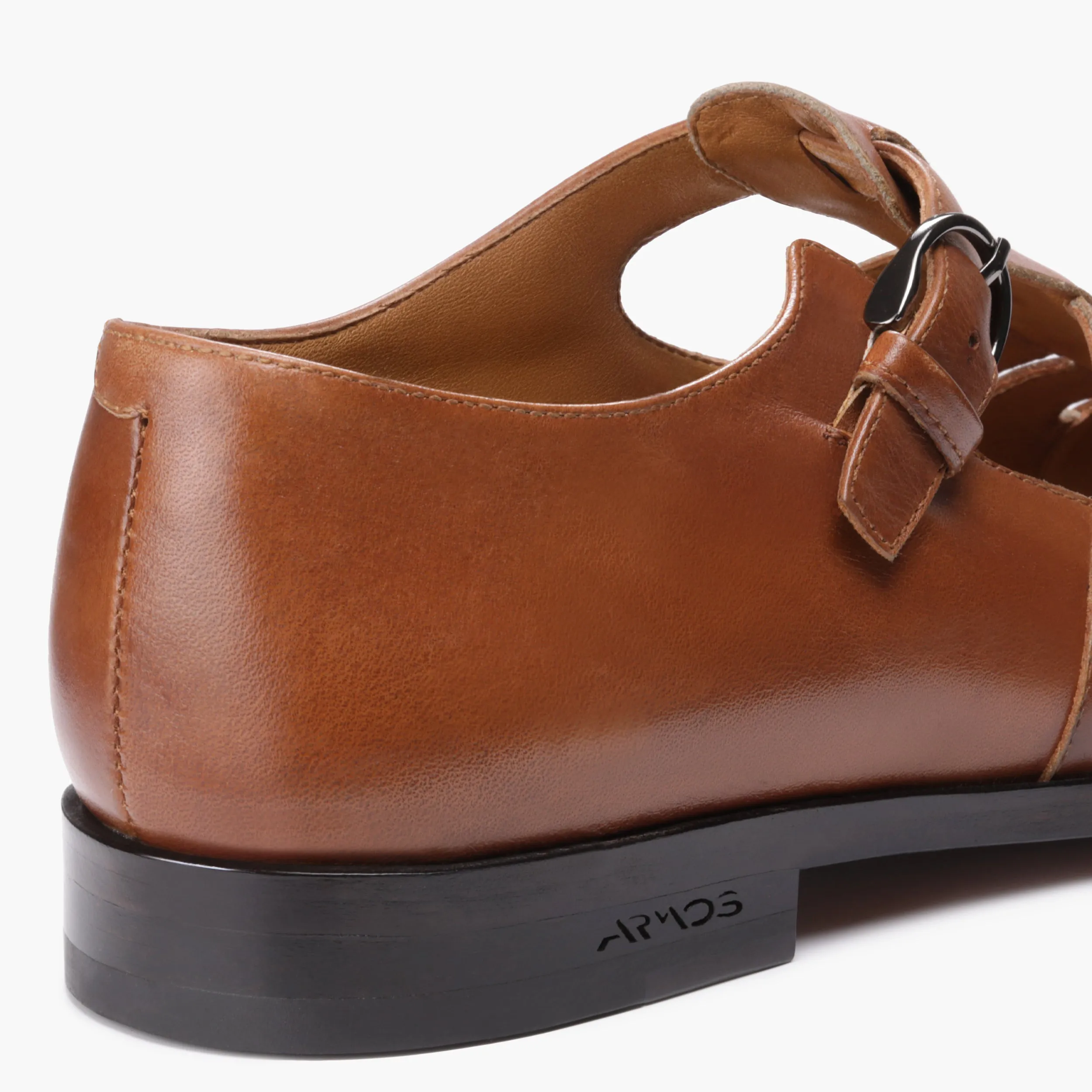 Bunion Hiding Sandals Men's Brown Closed-toe Fisherman Sandal