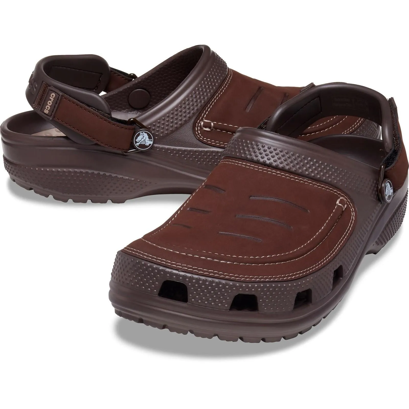 Dunnet Flower Full Grain Leather Sandals Men's Crocs 207689 Yukon Vista II Sandals