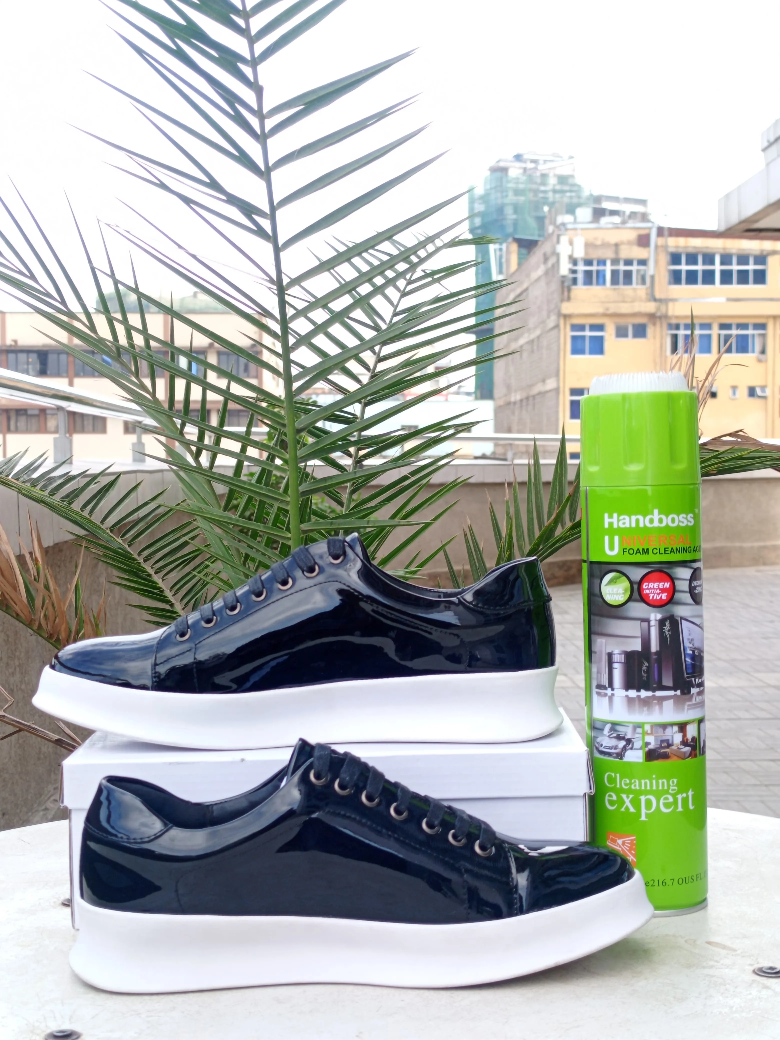 Mens Italian Shoes Wedge Heel High Top Sneakers